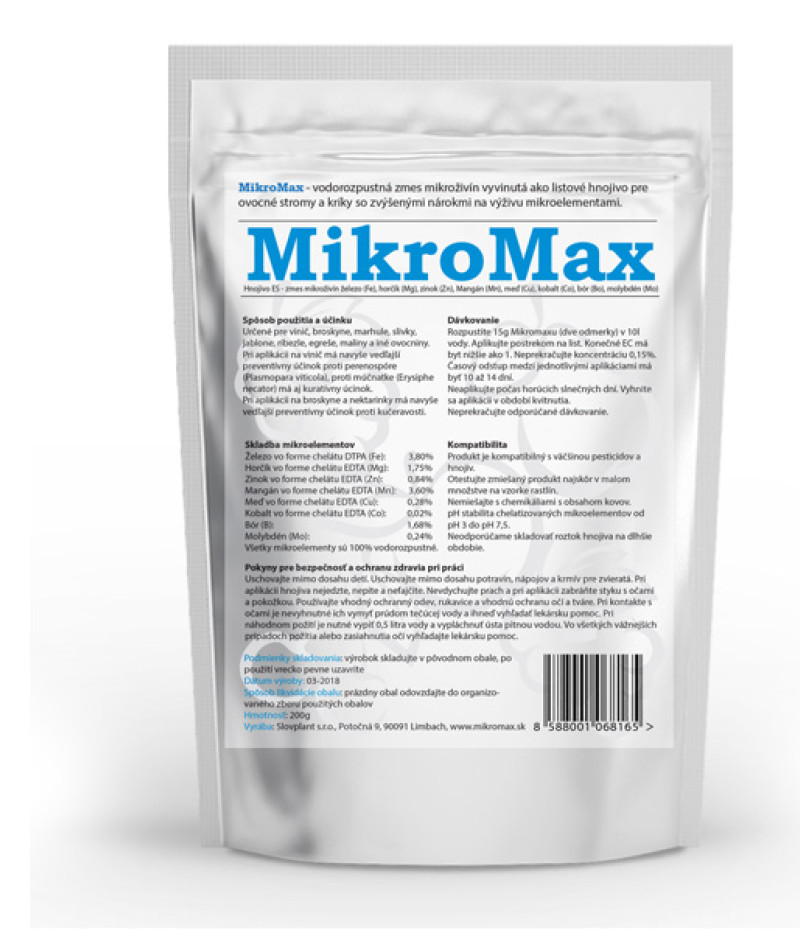 MikroMax - vodorozpustné mikroživiny - Tutifruti SK